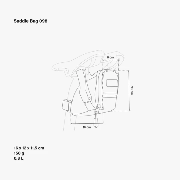 Sacoche de selle moyenne pour vélo de route