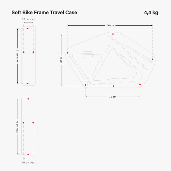 Sac de voyage souple pour cadre de vélo
