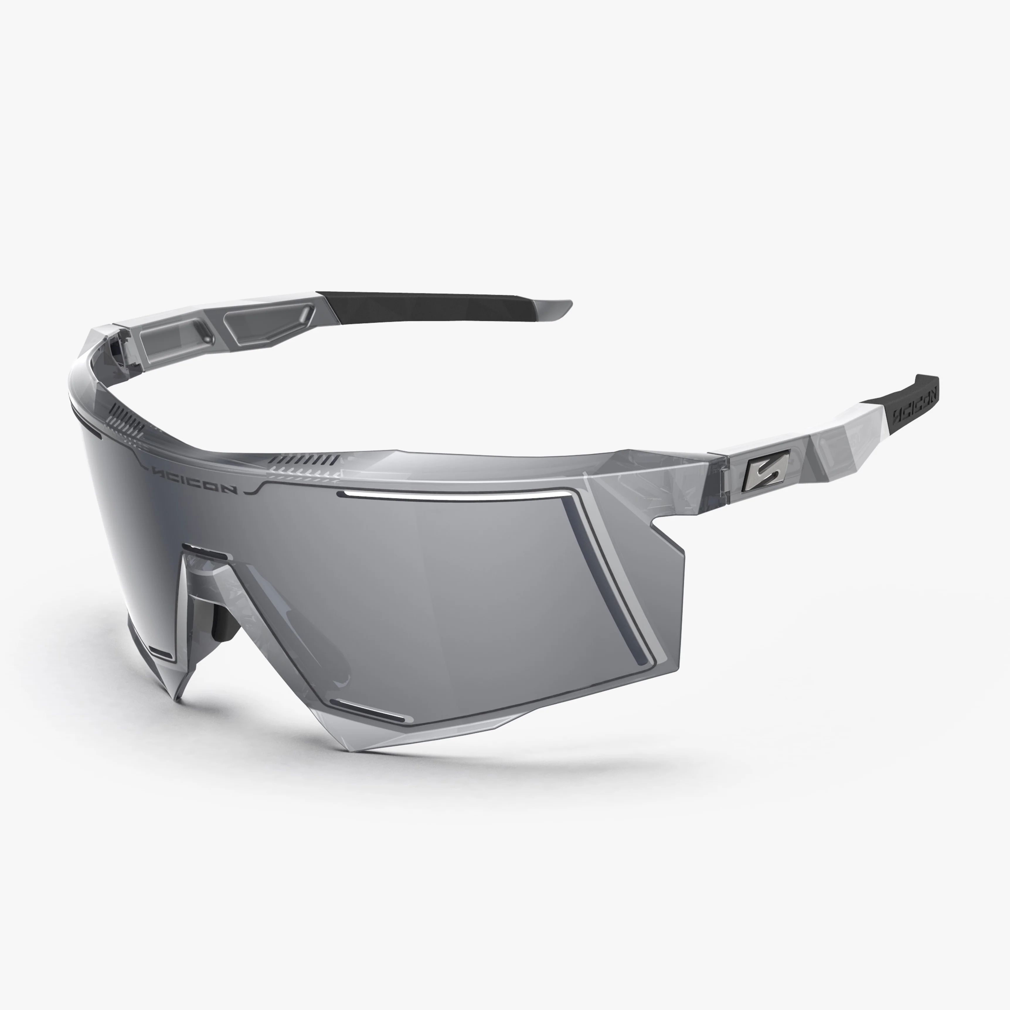 Scicon Aerostorm Performance Eyewear in smoke black with sleek, aerodynamic design and tinted lenses for active outdoor use.